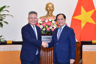 Bộ trưởng Bùi Thanh Sơn tiếp Bí thư Tỉnh ủy Hải Nam (Trung Quốc) Thẩm Hiểu Minh. (Ảnh: baoquocte.vn)