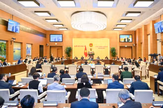 Quang cảnh phiên họp tại Nhà Quốc hội.