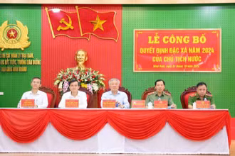 Lễ Công bố Quyết định đặc xá năm 2024 tại Trại giam Ninh Khánh.