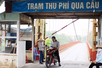 Ngừng sử dụng cầu treo Đồng Liên từ ngày 23/8/2022.