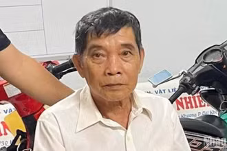 Đối tượng Võ Văn Bá tại cơ quan công an.