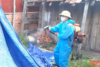 Các ngành chức năng tiến hành xử lý môi trường để phòng chống dịch. (Ảnh minh họa)