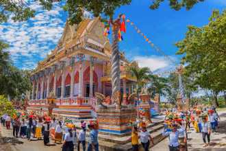Lễ hội Sen Dolta của người Khmer Nam bộ tại Tây Ninh. (Ảnh: Nguyễn Nhật Tường)