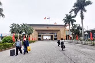 Cửa khẩu quốc tế Móng Cái. (Ảnh: Thúy Hà)