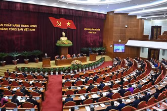 Hội nghị lần thứ 5 Ban Chấp hành Trung ương Đảng khóa XIII thảo luận, cho ý kiến về Đề án thành lập Ban Chỉ đạo cấp tỉnh về phòng, chống tham nhũng, tiêu cực. (Ảnh minh họa: Đăng Khoa) 