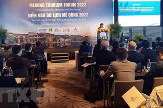 Quang cảnh Diễn đàn du lịch Mekong 2022 . (Ảnh: TTXVN)