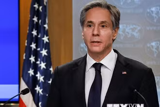 Ngoại trưởng Antony Blinken tại cuộc họp ở Washington, DC. (Ảnh: AFP/TTXVN)
