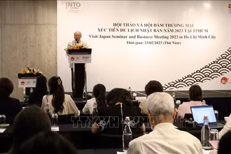 Hội thảo xúc tiến du lịch Nhật Bản năm 2023. (Ảnh: TTXVN) 