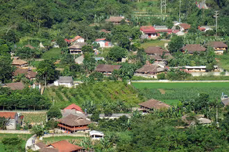 Thôn Lân Luông, xã Long Ðống (xã ATK) thuộc huyện Bắc Sơn, tỉnh Lạng Sơn, nơi có đèo Tam Canh, thuộc Khu di tích quốc gia đặc biệt khởi nghĩa Bắc Sơn. (Ảnh: Hùng Tráng)