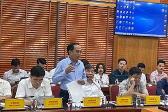 Đại biểu góp ý kiến tại hội thảo.