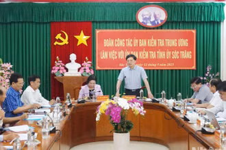 Ủy ban Kiểm tra Trung ương làm việc tại Sóc Trăng