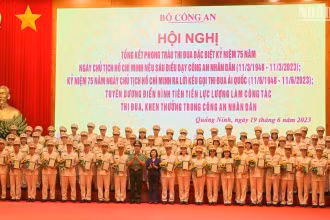 75 điển hình tiên tiến làm công tác thi đua, khen thưởng trong Phong trào thi đua đặc biệt kỷ niệm 75 năm Ngày Chủ tịch Hồ Chí Minh nêu Sáu điều dạy Công an nhân dân, tháng 6/2023. 