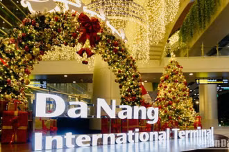 Một góc Nhà ga quốc tế Đà Nẵng đầu năm mới 2024. (Ảnh: ANH ĐÀO)