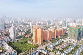 Một góc khu đô thị tây Hồ Tây, Hà Nội. (Ảnh: ÐĂNG ANH)
