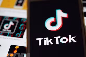 Biểu tượng của TikTok. (Ảnh: AFP/TTXVN)