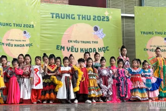 [Ảnh] Trải nghiệm không gian vui chơi Tết Trung thu tại Bảo tàng Dân tộc học Việt Nam