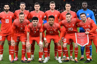 Đội hình ra quân của đội tuyển Thụy Sĩ tại vòng chung kết Euro 2024. (Ảnh: Getty Images)