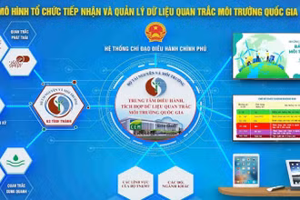 Mô hình tổ chức tiếp nhận và quản lý dữ liệu quan trắc môi trường quốc gia.