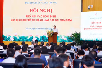 Bộ Tài nguyên và Môi trường tổ chức Hội nghị phổ biến các Nghị định quy định chi tiết thi hành Luật Đất đai năm 2024.