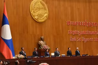 Kỳ họp thứ 5 Quốc hội Khóa IX của Lào bế mạc. (Nguồn: Lao News Agency/TTXVN)