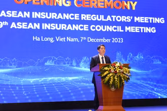 Thứ trưởng Bộ Tài chính Cao Anh Tuấn phát biểu tại hội nghị.
