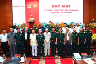 Các đại biểu tại buổi gặp mặt kỷ niệm 78 năm Ngày truyền thống Bộ Tổng Tham mưu Quân đội nhân dân Việt Nam. Ảnh: mod.gov.vn