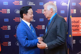 Phó Thủ tướng Trần Hồng Hà tại cuộc gặp với Phó Chủ tịch EC Josep Borrell