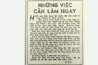 Những việc cần làm ngay (bài 9)