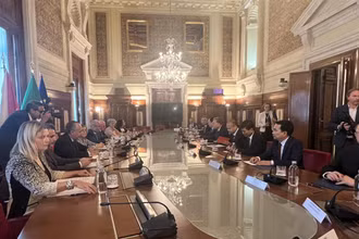 Bộ trưởng Tô Lâm hội đàm với Bộ trưởng Nội vụ Italia. Ảnh: bocongan.gov.vn