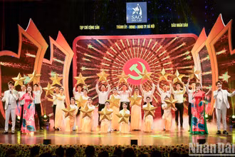Chương trình nghệ thuật “Sao Độc lập” 2023 nhân kỷ niệm 78 năm Cách mạng Tháng Tám (19/8/1945-19/8/2023) và Quốc khánh 2/9. Ảnh: Thành Đạt