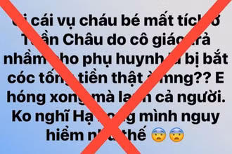 Tài khoản facebook có tên "Thái Ngọc" đã đăng tải tin giả liên quan đến vụ việc này và thành phố đã giao cho công an vào cuộc để làm rõ, xử lý nghiêm theo đúng quy định.