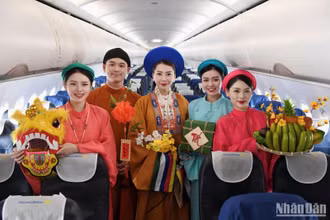 Hãng hàng không Vietravel (Vietravel Airlines) thực hiện thành công chuỗi chuyến bay chủ đề “Kết nối Tết Việt xưa và nay”.