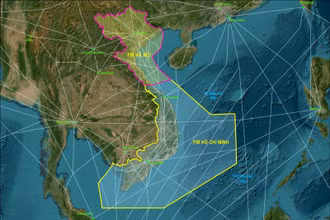 Vùng Thông báo bay Hà Nội và Thành phố Hồ Chí Minh hiện nay.