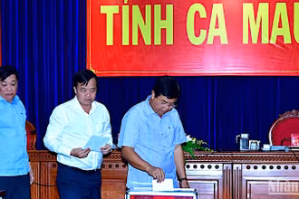 Ban Thường vụ Tỉnh uỷ Cà Mau bỏ phiếu kín thống nhất nhân sự của tỉnh quy hoạch Ban Chấp hành Trung ương Đảng khóa XIV, nhiệm kỳ 2026-2031.