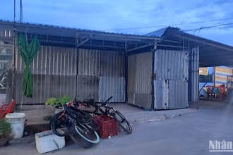 Căn nhà của ông Nghiêm Đại Quốc, nơi ông và cha ruột bị nhóm người xông vào nhà gây thương tích vào tháng 5/2023.