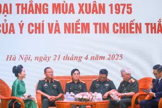 Các nhân chứng lịch sử tham gia tọa đàm Đại thắng mùa Xuân 1975-Sức mạnh của ý chí và niềm tin chiến thắng.