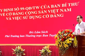 Lãnh đạo Ban Tuyên giáo Tỉnh ủy Sóc Trăng triển khai các quy định mới của Ban Bí thư Trung ương Đảng.