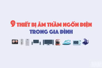 [Infographic] 9 thiết bị âm thầm "ngốn điện" trong gia đình