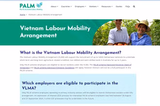 Lao động có thể tìm hiểu thêm về Chương trình VLMA tại website của Chương trình PALM https://www.palmscheme.gov.au/.