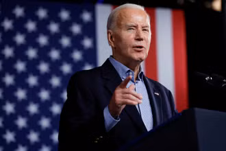 Tổng thống Hoa Kỳ Joe Biden phát biểu trong một sự kiện tranh cử tại thành phố Atlanta, bang Georgia, Hoa Kỳ ngày 9/3/2024. Ảnh: REUTERS