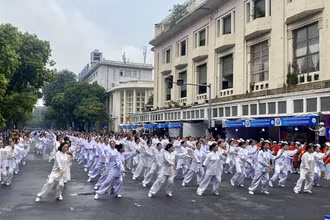 Ngày hội rèn luyện sức khỏe người cao tuổi Hà Nội năm 2023. (Ảnh: nhandan.vn)