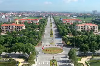 Một góc thị xã Thuận Thành. (Ảnh: THÚY LAN)