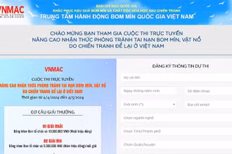 Thi trực tuyến “Nâng cao nhận thức phòng tránh tai nạn bom mìn, vật nổ” năm 2024