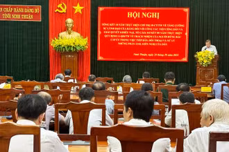 Quang cảnh buổi hội nghị. (Ảnh: NGUYỄN TRUNG)