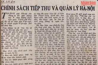 Bài xã luận đăng trên Báo Nhân số ra ngày 11-12/10/1954.