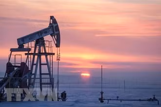 Giếng dầu ở thành phố Almetyevsk, Cộng hòa Tatarstan, Liên bang Nga. (Ảnh: TASS/TTXVN)