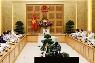 Quang cảnh Phiên họp lần thứ 8 của Ủy ban Chỉ đạo quốc gia về Cơ chế một cửa ASEAN, Cơ chế một cửa quốc gia và tạo thuận lợi thương mại. (Ảnh: TTXVN)
