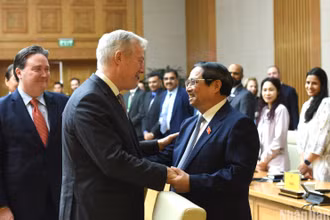 Thủ tướng Phạm Minh Chính tiếp các doanh nghiệp của Hội đồng Kinh doanh Hoa Kỳ-ASEAN.