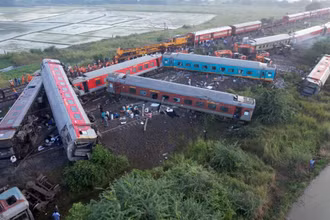 Hiện trường vụ tai nạn. (Nguồn: The Hindu)