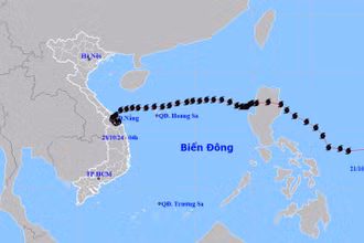 Áp thấp nhiệt đới tiếp tục suy yếu thành vùng áp thấp và tan dần. (Nguồn: nchmf.gov.vn)